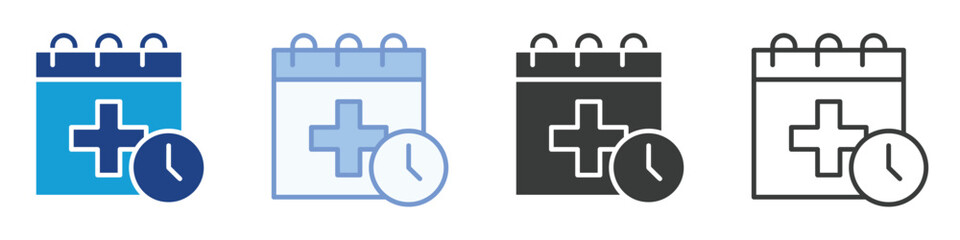 Calendar Icons Collection – Multiple Vector Styles Icons