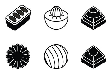 chocolate line art drawing for bakery branding
