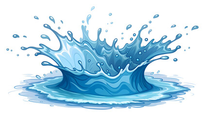 Liquid Energy  Blue Water Splash in Motion.