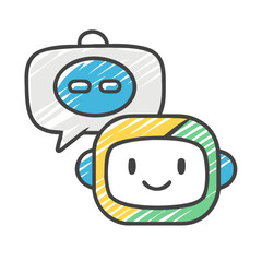 chatbot icon, chatbot vector illustration-simple illustration of chatbot, perfect for chatbot logos and icons