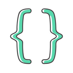 coding brackets icon, coding brackets vector illustration-simple illustration of coding brackets, perfect for coding brackets logos and icons
