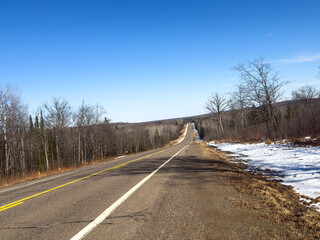 A rural highway in the forest