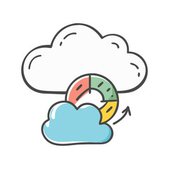 data cloud icon, data cloud vector illustration-simple illustration of data cloud, perfect for data cloud logos and icons