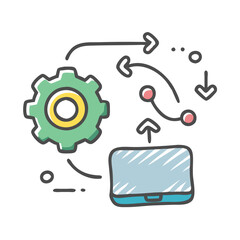 digital transformation icon, digital transformation vector illustration-simple illustration of digital transformation, perfect for digital transformation logos and icons