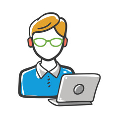it specialist icon, it specialist vector illustration-simple illustration of it specialist, perfect for it specialist logos and icons