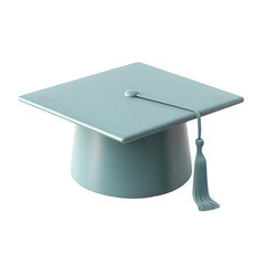A light gray graduation cap, a symbol of academic achievement.