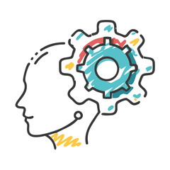 machine learning icon, machine learning vector illustration-simple illustration of machine learning, perfect for machine learning logos and icons