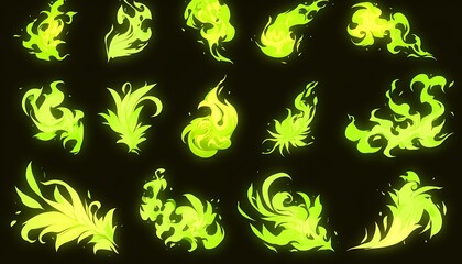 Green Fire Effects Collection