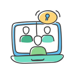 online meeting icon, online meeting vector illustration-simple illustration of online meeting, perfect for online meeting logos and icons