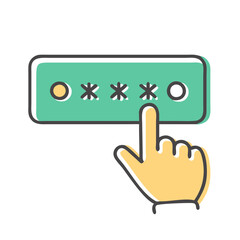 Fototapeta premium password field icon, password field vector illustration-simple illustration of password field, perfect for password field logos and icons