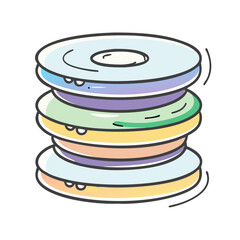 stack of disks icon, stack of disks vector illustration-simple illustration of stack of disks, perfect for stack of disks logos and icons