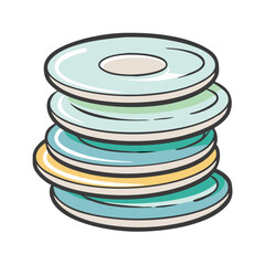 stack of disks icon, stack of disks vector illustration-simple illustration of stack of disks, perfect for stack of disks logos and icons