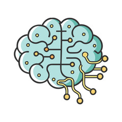 ai brain icon, ai brain vector illustration-simple illustration of ai brain, perfect for ai brain logos and icons