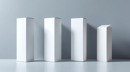 White box packaging mockup product display blank container cardboard carton package template design branding