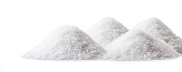 salt snow mound clipart, winter concept culinary, stylized white, isolated on white background