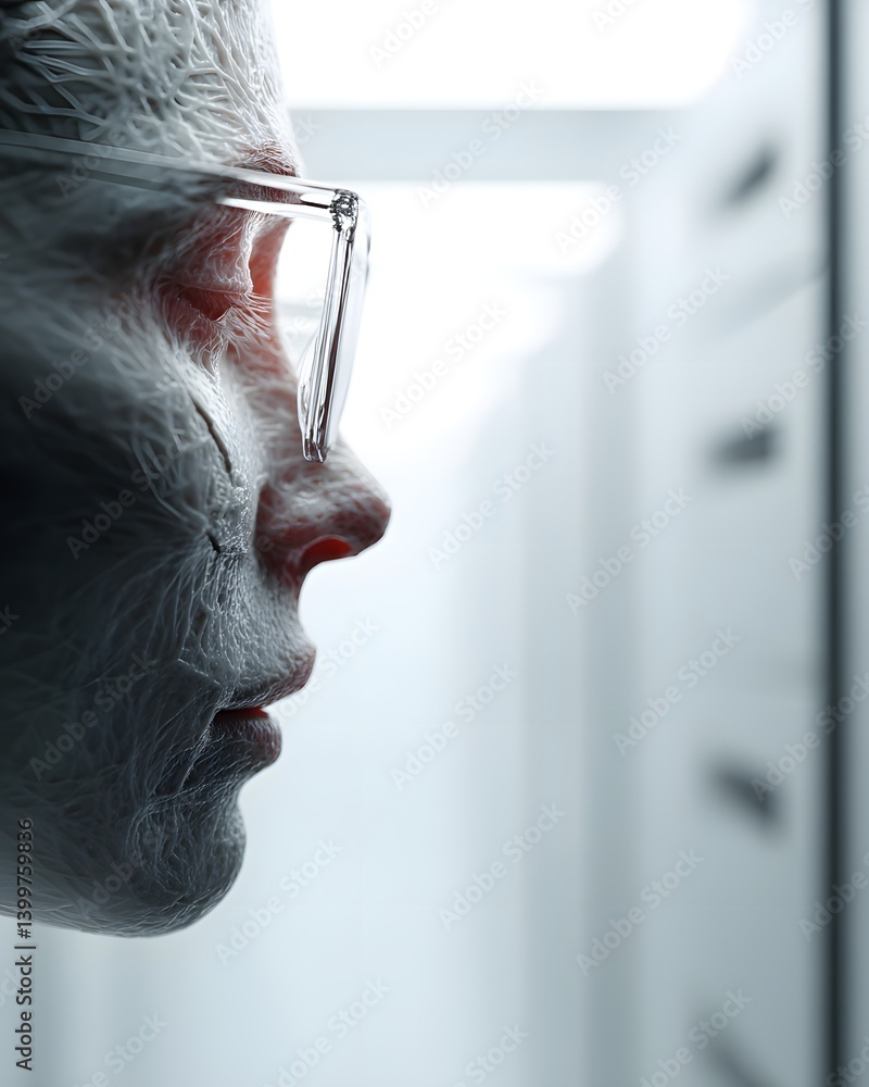 Poster a futuristic ai-powered analysis system, neural networks scanning big data, digital graphs and analy