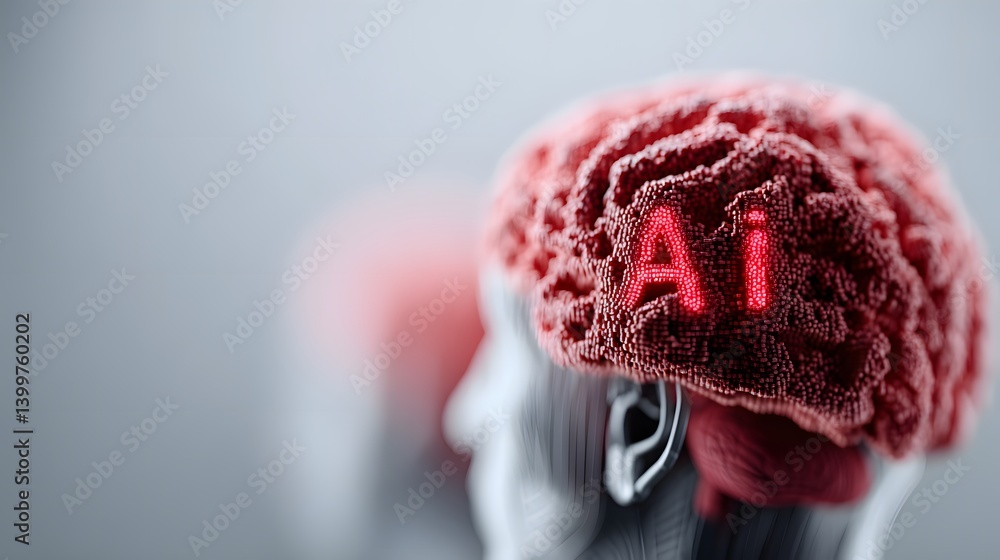 Poster ai efficiency at work, ultra-fast computing processors with glowing neural connections, high-perform