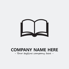 Book illustration black and white for logo company vector image
