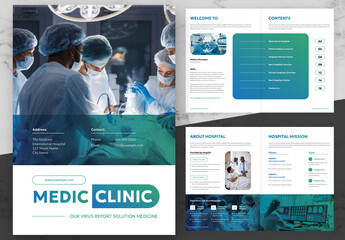 Blue And Green Medical Brochure