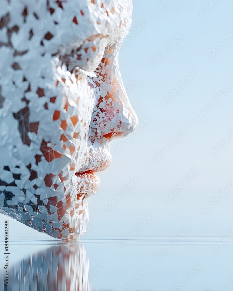 Poster adaptable ai learning new patterns, futuristic neural networks adjusting to changing inputs, machine