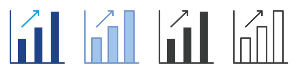 chart statistic rise up Icons Collection – Multiple Vector Styles Icons