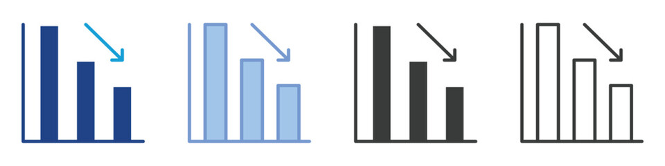 chart statistic decreased Icons Collection – Multiple Vector Styles Icons