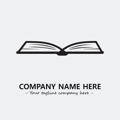 Book illustration black and white for logo company vector image
