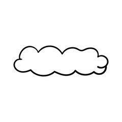 Cloud hand drawn icon vector. Hand draw elements illustration sign. Sky symbol or logo.