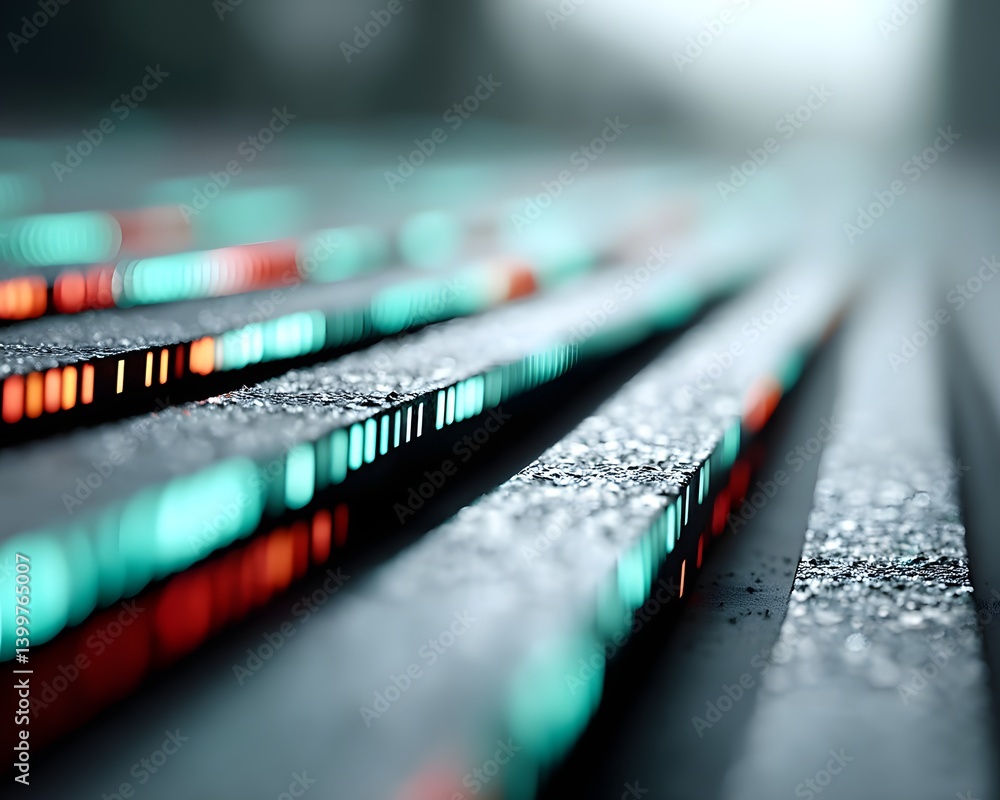 Poster a futuristic ai-powered analysis system, digital nodes processing information at lightning speed, hy