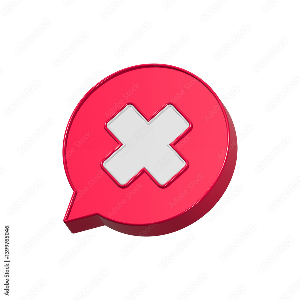 Poster ignore chat 3d rendering with cross