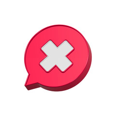 ignore chat 3d rendering with cross 