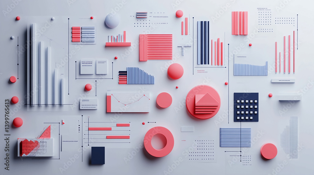 Poster data visualization dashboard with charts graphs and analysis for business intelligence and analytics