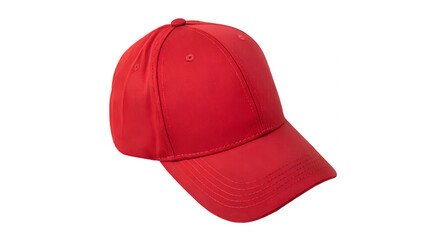 Red baseball cap mockup on white background PNG &ndash; perfect for custom artwork and branding designs