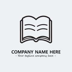 Book illustration black and white for logo company vector image
