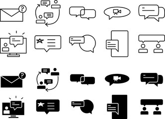 Chat Bubble Icon Set