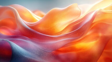 Obraz premium Abstract swirling, luminous fabric; warm color gradients