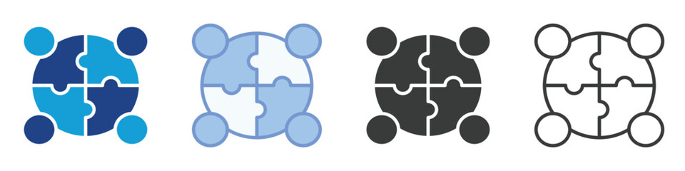 Collaboration Icons Collection – Multiple Vector Styles Icons