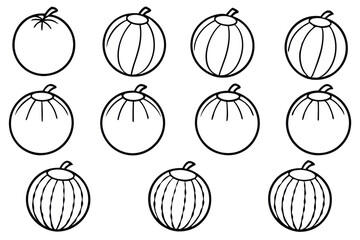coconut line art tropical design for decoration