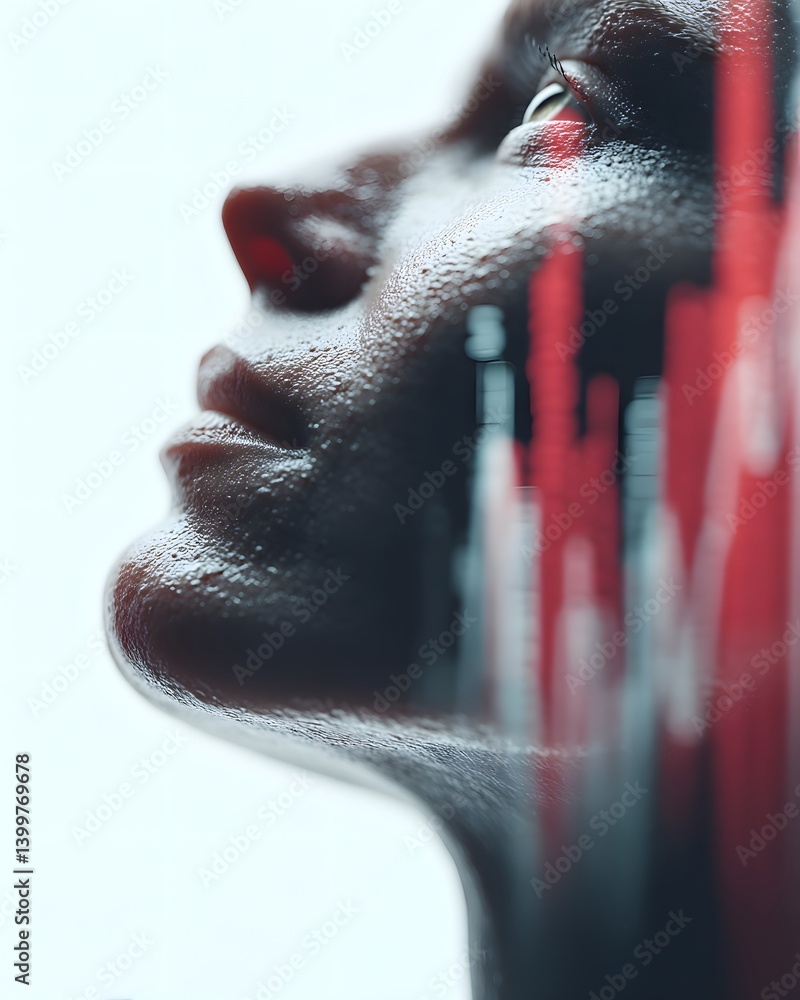 Poster a futuristic ai-powered analysis system, neural networks scanning big data, digital graphs and analy