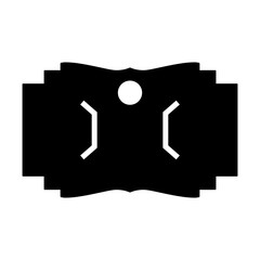 Bow display card icon vector. Hair bow card illustration sign. Hair clip card symbol or logo.