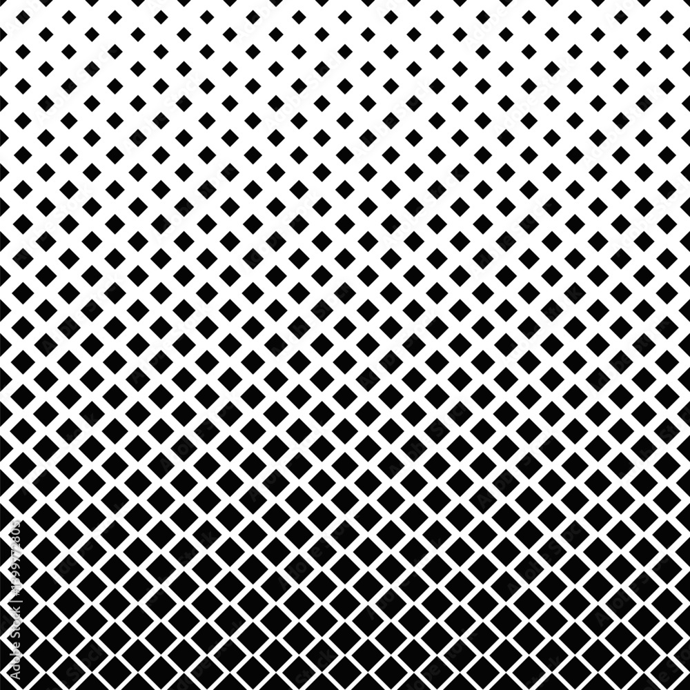 Poster geometric square pattern background design - abstract black and white vector illustration