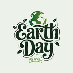 Fototapeta premium Mother Earth Day Typographic Background Design Illustration