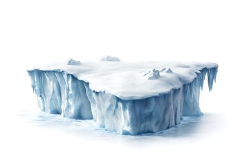 Obraz premium 3D Style Arctic Shelf with Jagged Ice Cliffs.