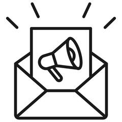 Email Marketing Outline Icon