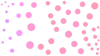 A pattern of soft pink circles in varying sizes and opacities against a white background, creating a playful and whimsical design.