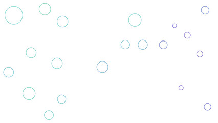 A white background with various translucent circles in shades of blue and purple, scattered randomly across the image.