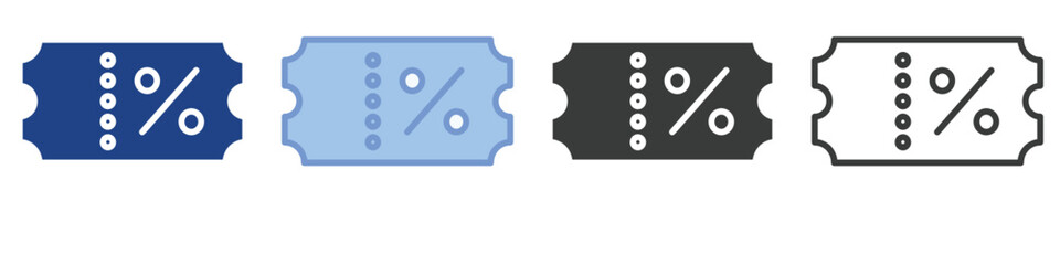 Coupon Icons Collection – Multiple Vector Styles Icons