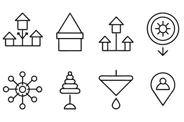 conversion line art abstract shapes modern vector illustration