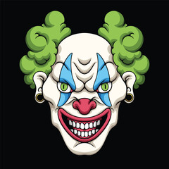 smile clown face Illustration