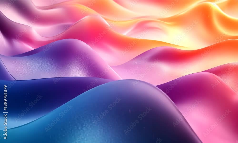 Poster fluid abstract gradient waves background animation with vibrant colors and smooth transitions